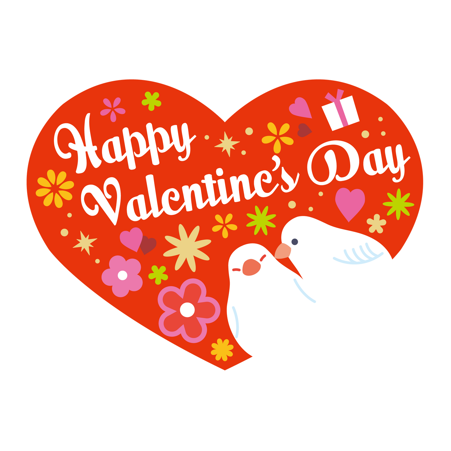 Happy Valentine's Day 文鳥