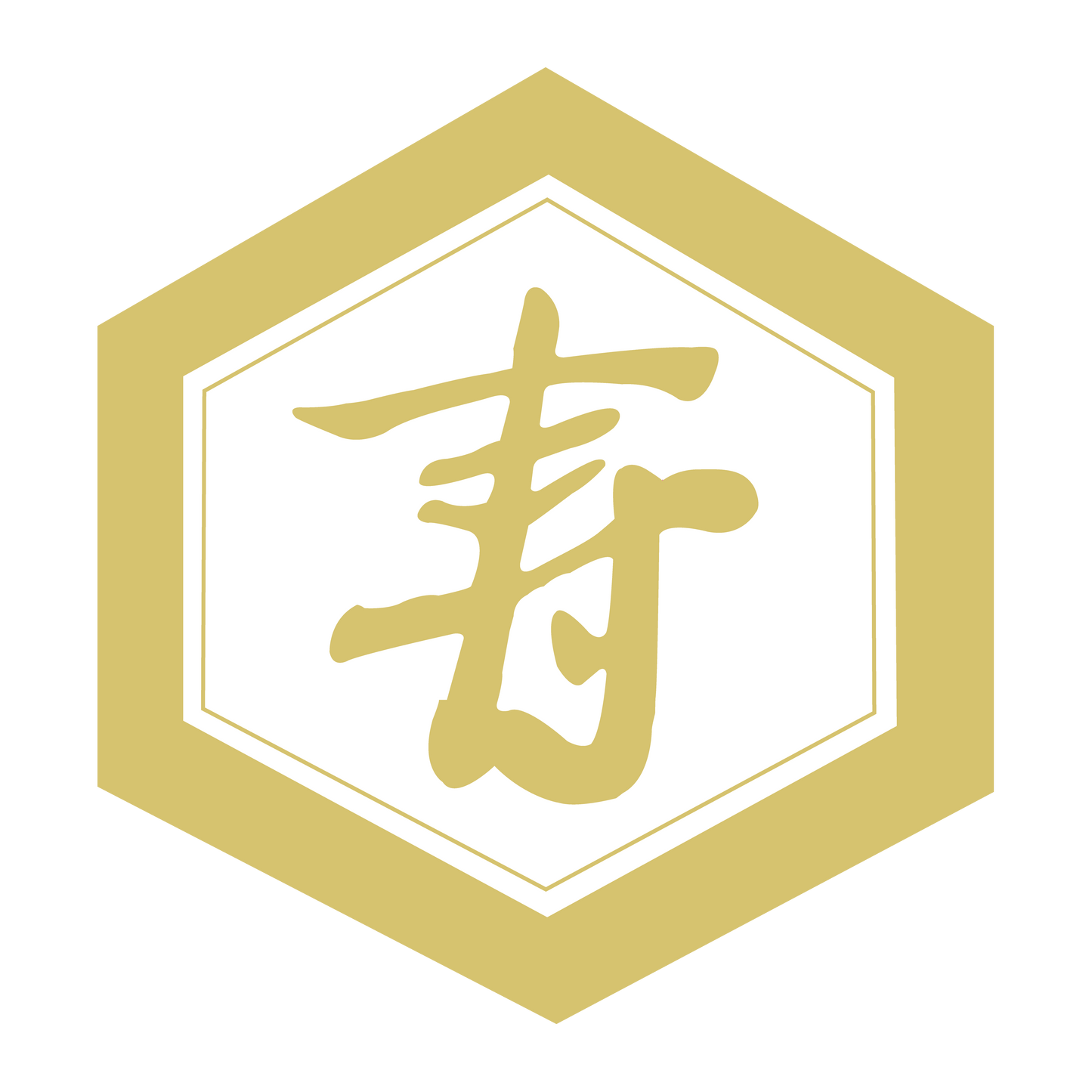 寿 金箔 六角型