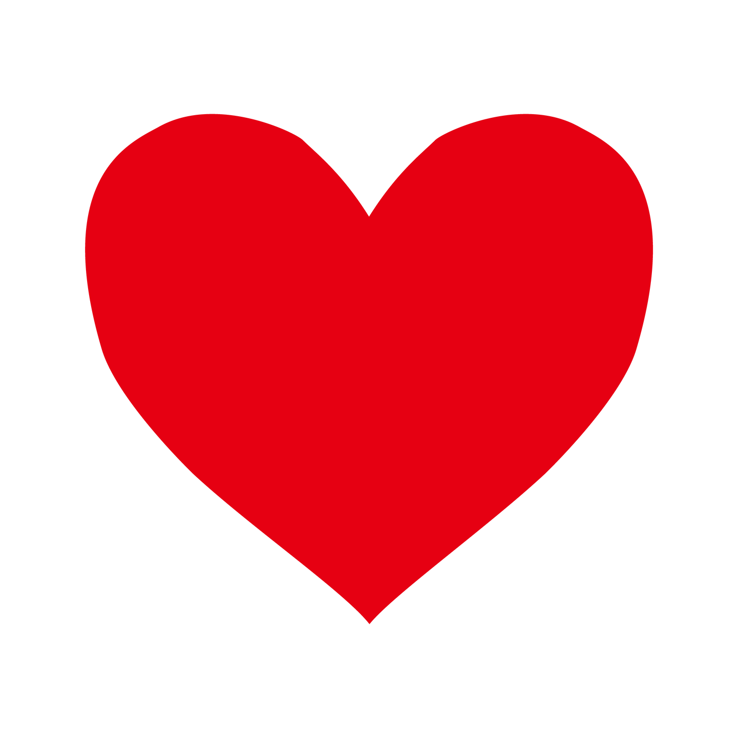 色シール ハート(中)赤(識別・管理シール)