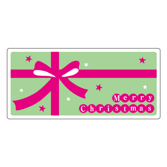 リボン柄 メリークリスマス