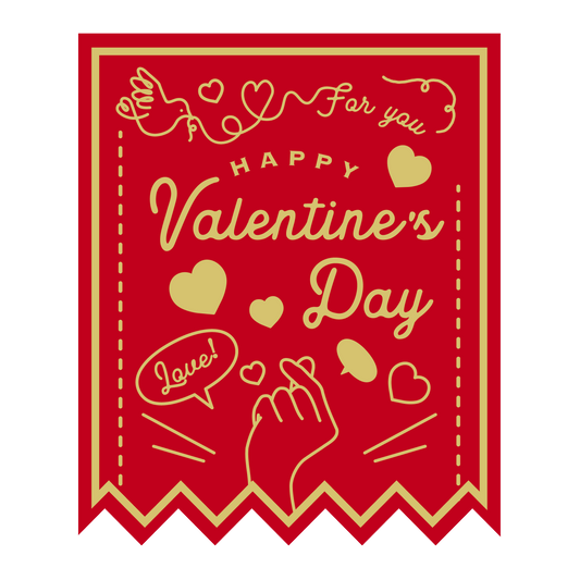 HAPPY Valentine's Day 指ハート