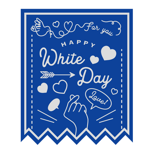 HAPPY White Day 指ハート